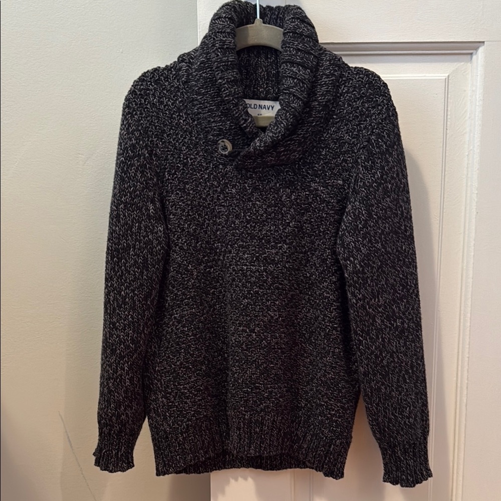 Old Navy Gray Cowl Neck Sweater with Chunky Knit
